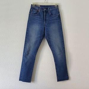 Levis 501 raw hem skinny jeans